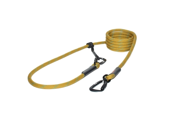 EASYLONG Hundeleine TWIST - L - 3m - khaki mit blauen Linien